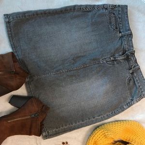 Calvin Klein grey denim skirt